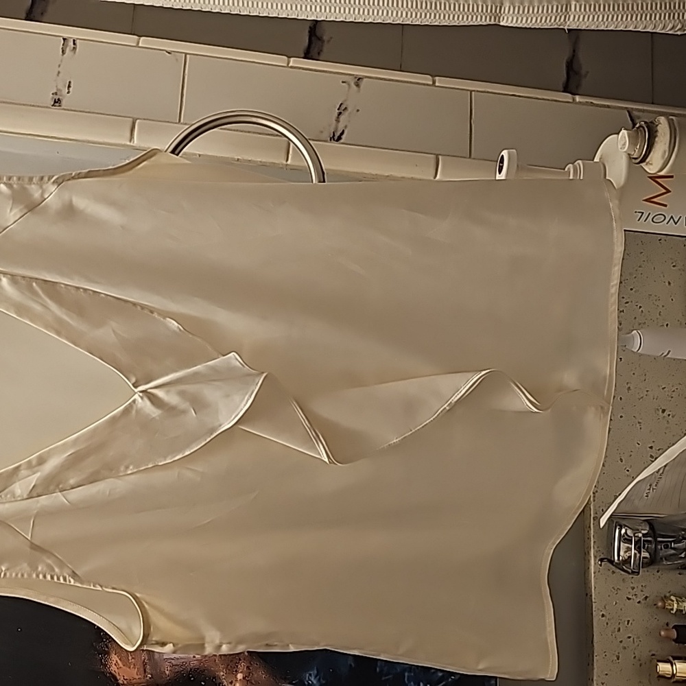 Anne klein Poly blend blouse cream color